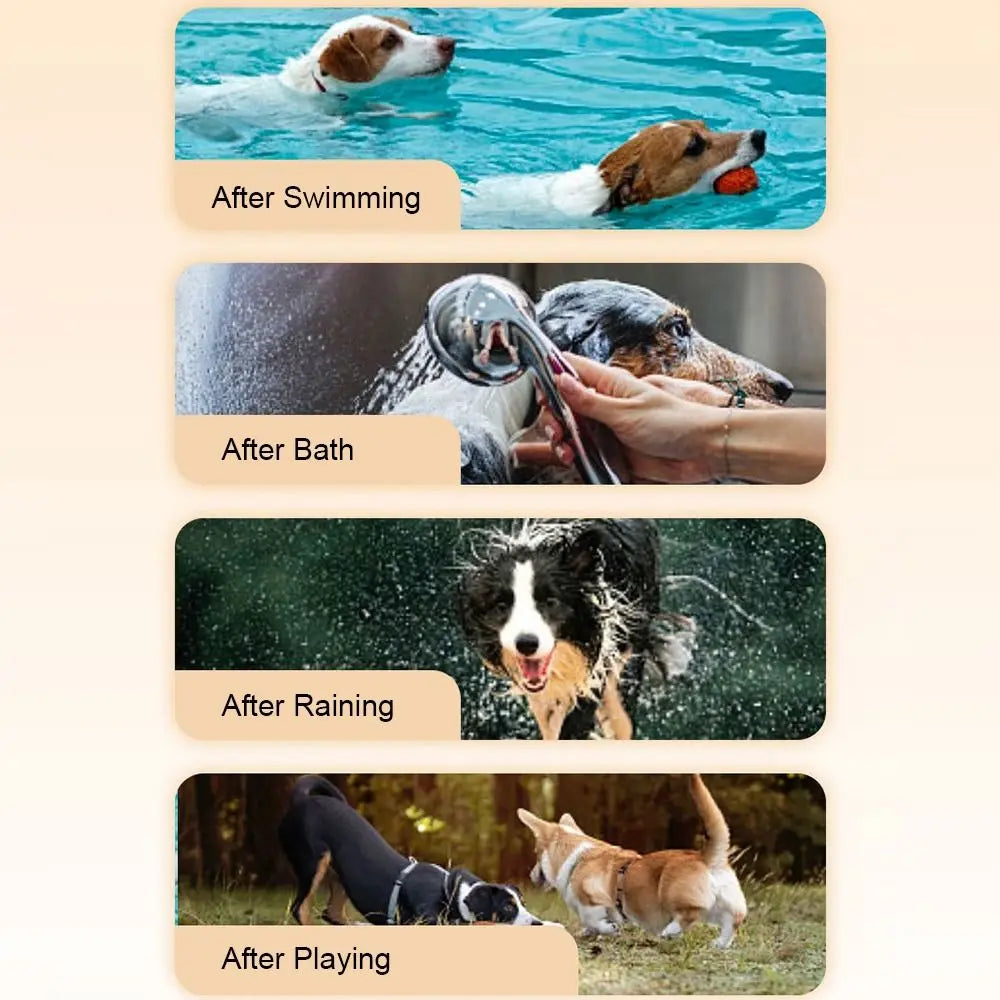 WellKin Quick-Dry Dog Robe — after swimming, bath, rain, and play